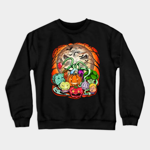 Horror Dinner Crewneck Sweatshirt by VicInFlight